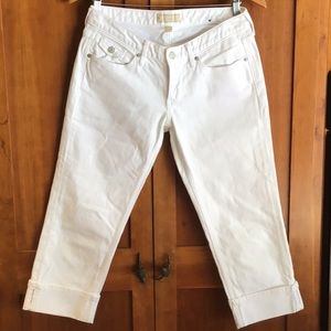 Banana Republic cuffed white jeans 4/27. NWOT
